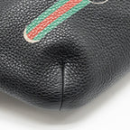 GUCCI MINI PRINT BELT BAG CALFSKIN BLACK GHW