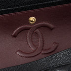 CHANEL SMALL CLASSIC DOUBLE FLAP BAG CAVIAR BLACK GHW