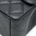 CHANEL CAVIER CLASSIC MAXI DOUBLE FLAP BAG BLACK SHW