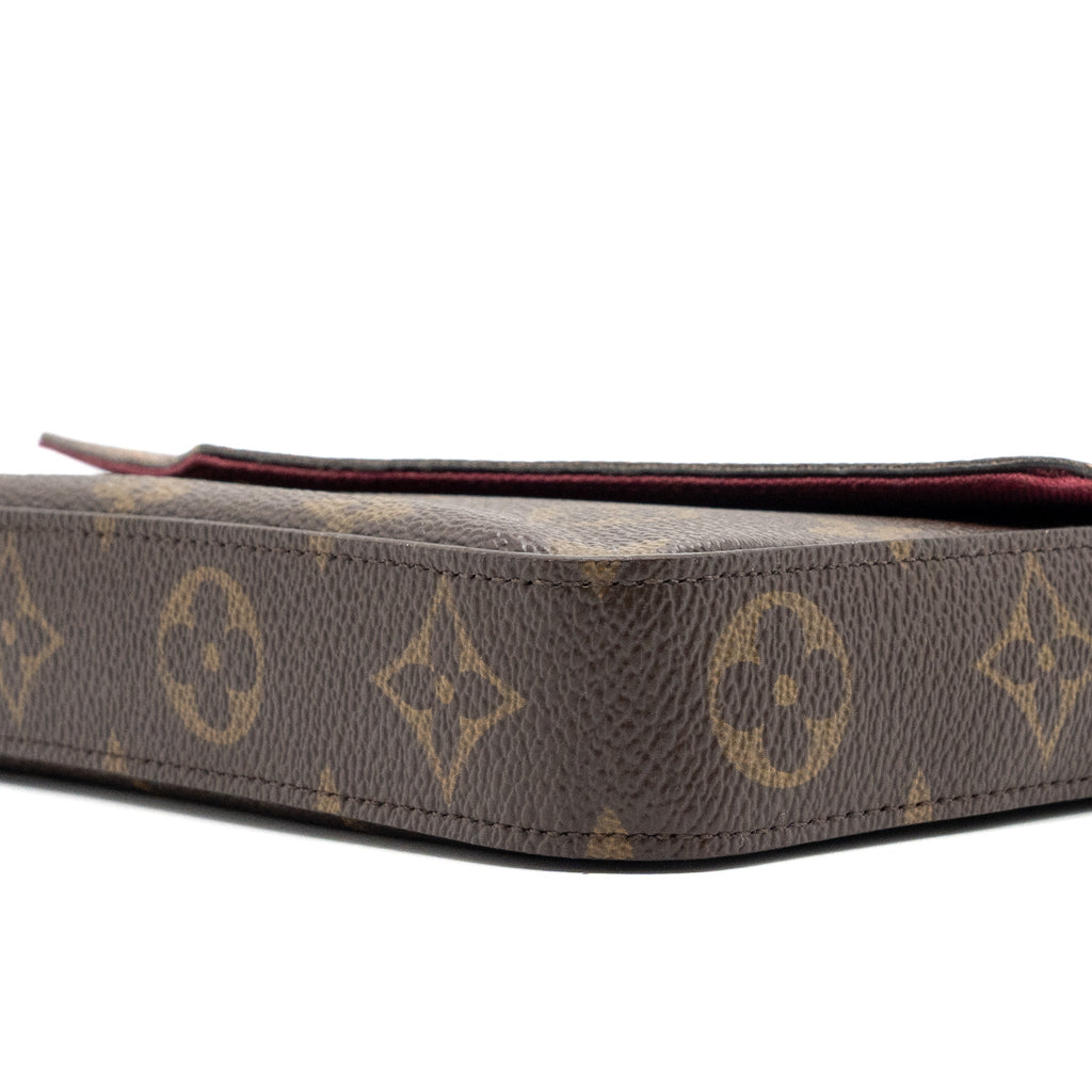 LOUIS VUITTON FELICIE POCHETTE MONOGRAM CANVAS / RED GHW