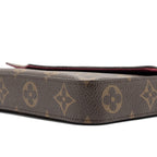 LOUIS VUITTON FELICIE POCHETTE MONOGRAM CANVAS / RED GHW