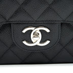 CHANEL CAVIER CLASSIC MAXI DOUBLE FLAP BAG BLACK SHW