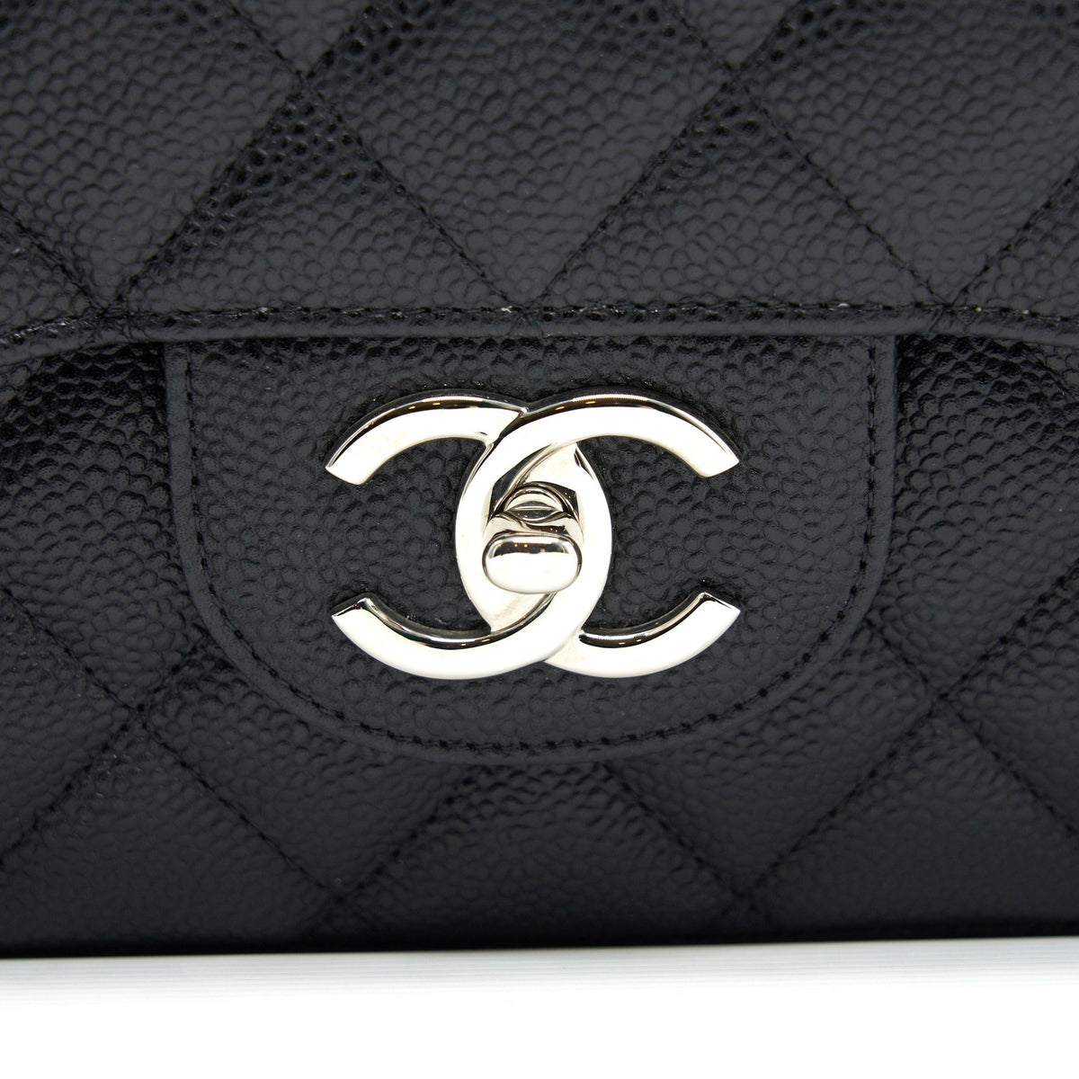 CHANEL CAVIER CLASSIC MAXI DOUBLE FLAP BAG BLACK SHW