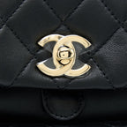 CHANEL DUMA MINI BACKPACK LAMBSKIN BLACK LGHW (MICROCHIP)