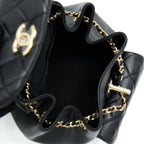 CHANEL DUMA MINI BACKPACK LAMBSKIN BLACK LGHW (MICROCHIP)