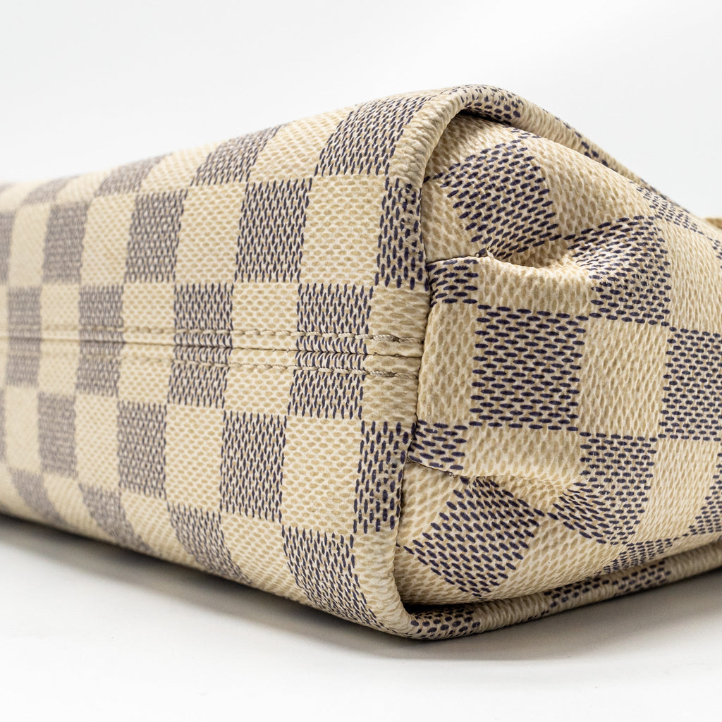 LOUIS VUITTON CROISETTE DAMIER AZUR CANVAS WHITE GHW