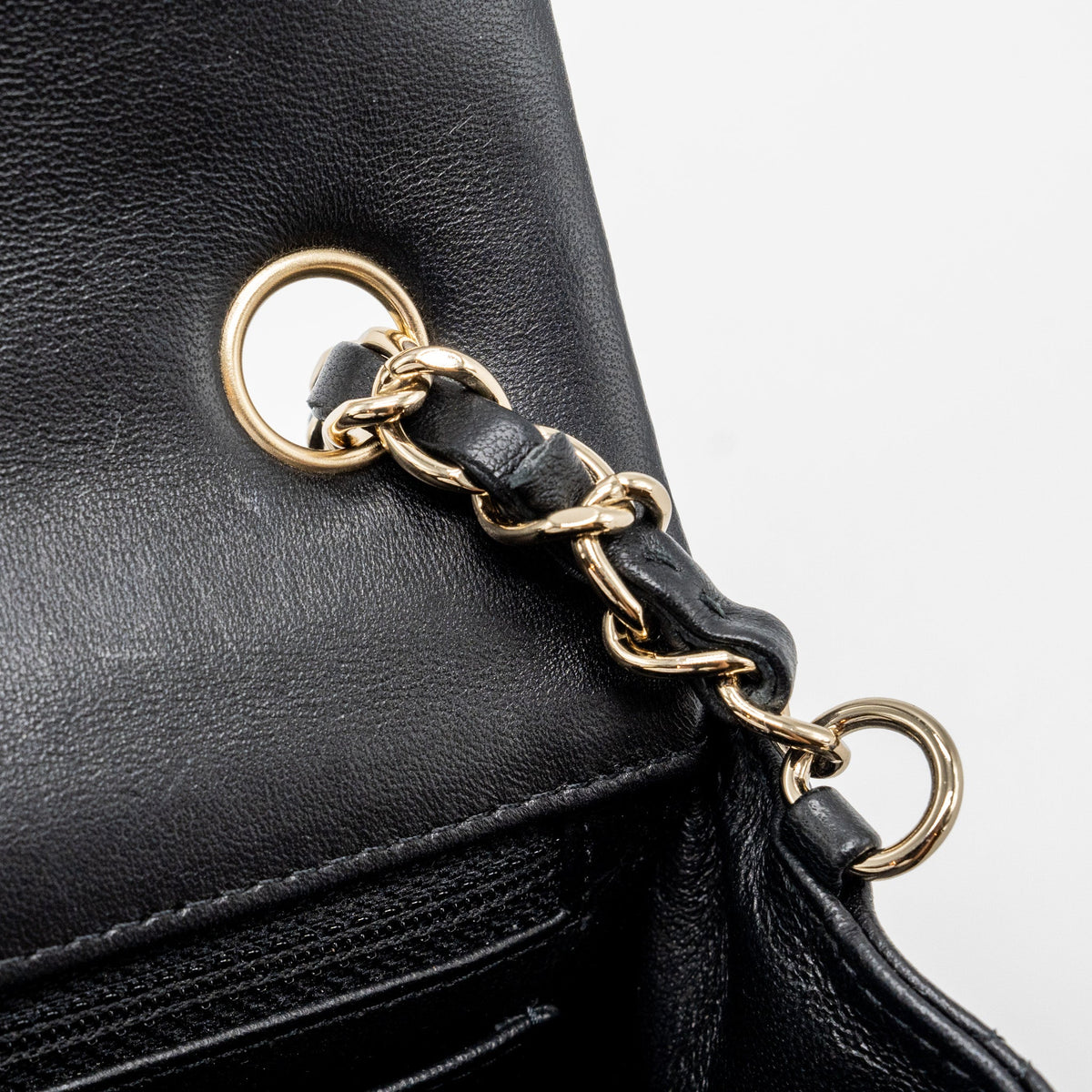 CHANEL MINI RECTANGULAR FLAP BAG LAMBSKIN BLACK LGHW (MICROCHIP)