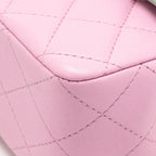 Chanel Top Handle Mini Rectangular Flap Bag Lambskin pink / Light Green LGHW (Microchip)