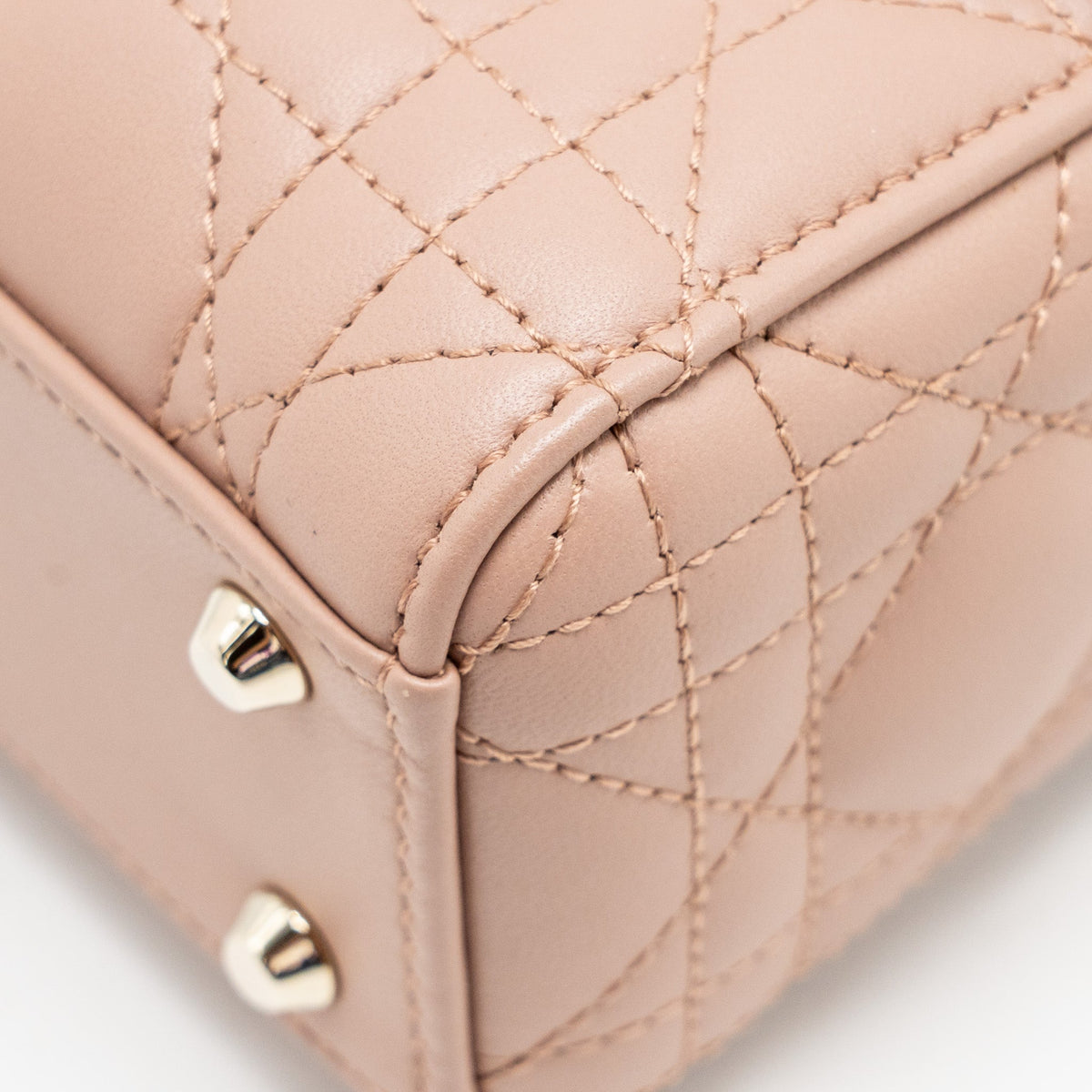 DIOR MINI LADY DIOR BAG LAMBSKIN BLUSH LGHW