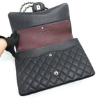 CHANEL CAVIER CLASSIC MAXI DOUBLE FLAP BAG BLACK SHW