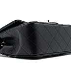 CHANEL MINI RECTANGULAR FLAP BAG LAMBSKIN BLACK SHW (MICROCHIP)