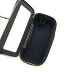 CHANEL 22P LONG VANITY WITH LOGO CHAIN CAVIAR BLACK LGHW