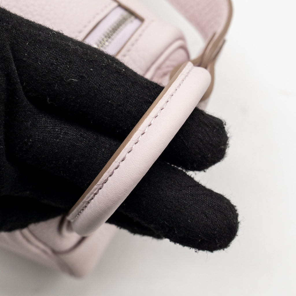 Hermes Mini Lindy clemence Mauve Pale SHW
