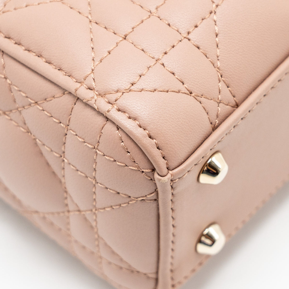 DIOR MINI LADY DIOR BAG LAMBSKIN BLUSH LGHW