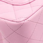 Chanel Top Handle Mini Rectangular Flap Bag Lambskin pink / Light Green LGHW (Microchip)