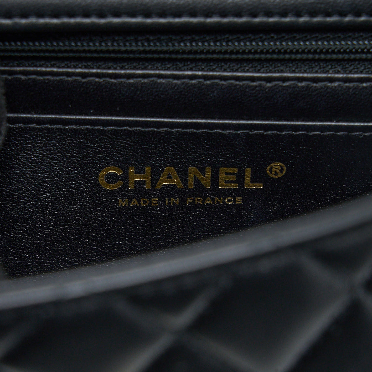 CHANEL TOP HANDLE MINI RECTANGULAR FLAP BAG LAMBSKIN BLACK LGHW (MICROCHIP)