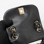 CHANEL 24P MINI DUMA BACKPACK CALFSKIN BLACK LGHW (MICROCHIP)