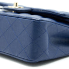 CHANEL CLASSIC SMALL DOUBLE FLAP CAVIAR NAVY LGHW