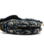 DIOR SADDLE BAG BLUE OBLIQUE EMBROIDERY GHW