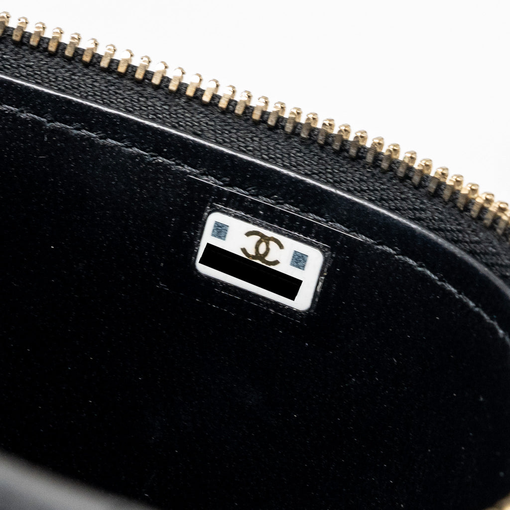 CHANEL TOP HANDLE MINI VANITY CASE WITH CHAIN LAMBSKIN BLACK GHW (MICROCHIP)
