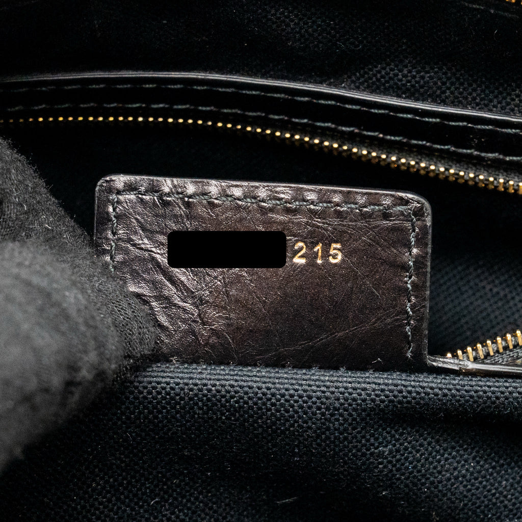 Dior Small Grand Tour Bowling Bag Crinkled Calfskin Black GHW