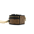 LOUIS VUITTON CHAPEAU NECKLACE/CHAIN BAG MONOGRAM REVERSE CANVAS BLACK GHW