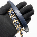 Chanel Medium CC Filigree Vanity Case Caviar Navy GHW