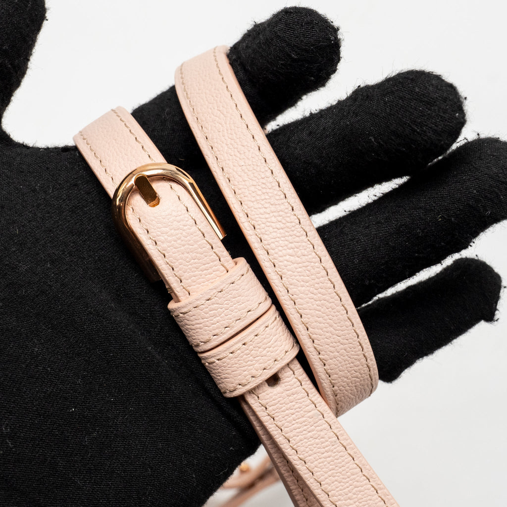 Delvaux mini brilliant bag grained calfskin light pink RGHW
