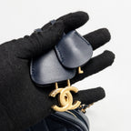Chanel Medium CC Filigree Vanity Case Caviar Navy GHW
