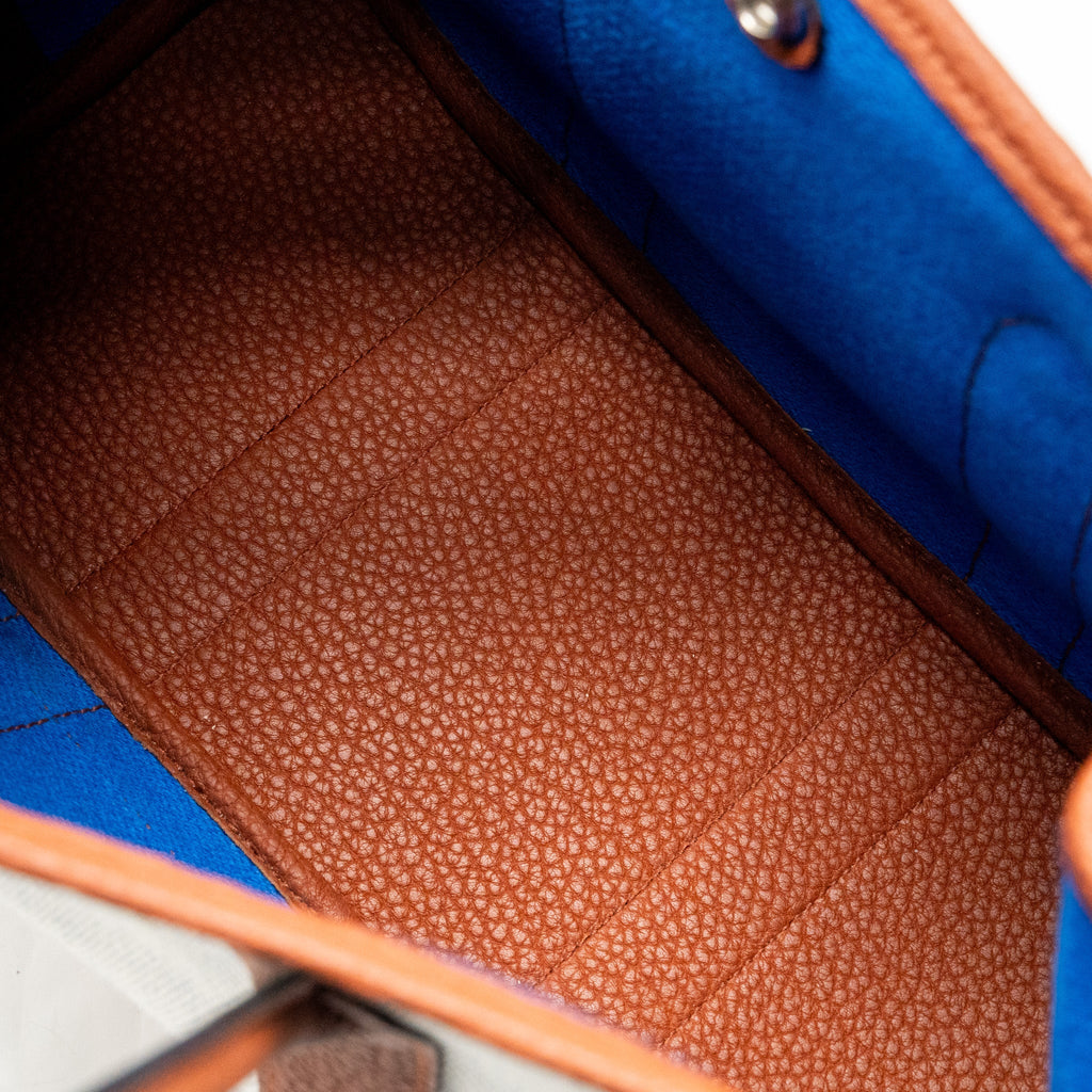 Hermes Garden Party 30 Negonda/Canvas Ecru-Bleu Bil/Cuivre SHW