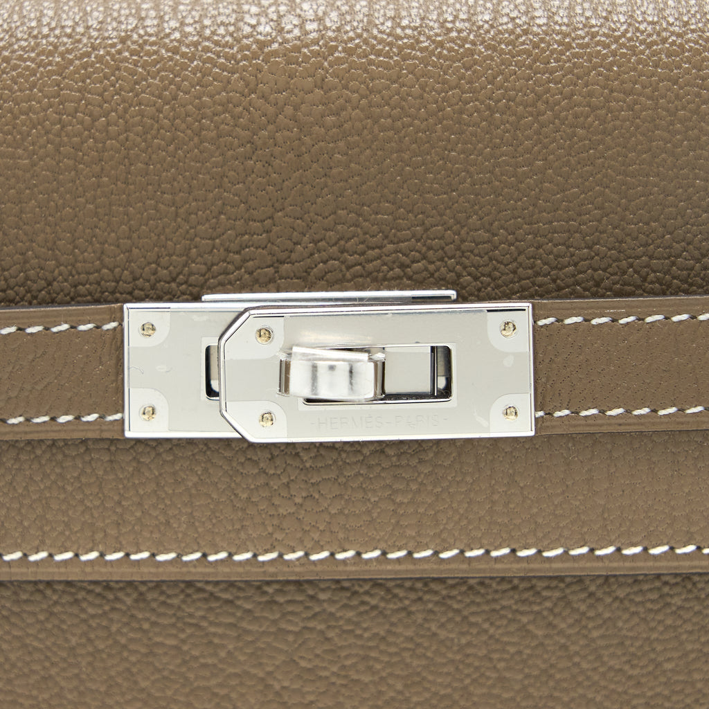 HERMES KELLY TO GO CHEVRE MYSORE ETOUPE SHW