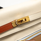 Hermes Kelly 25 Colormatic Swift Nata/Chai/Cuivre/Lime/Mauve Sylvestre GHW