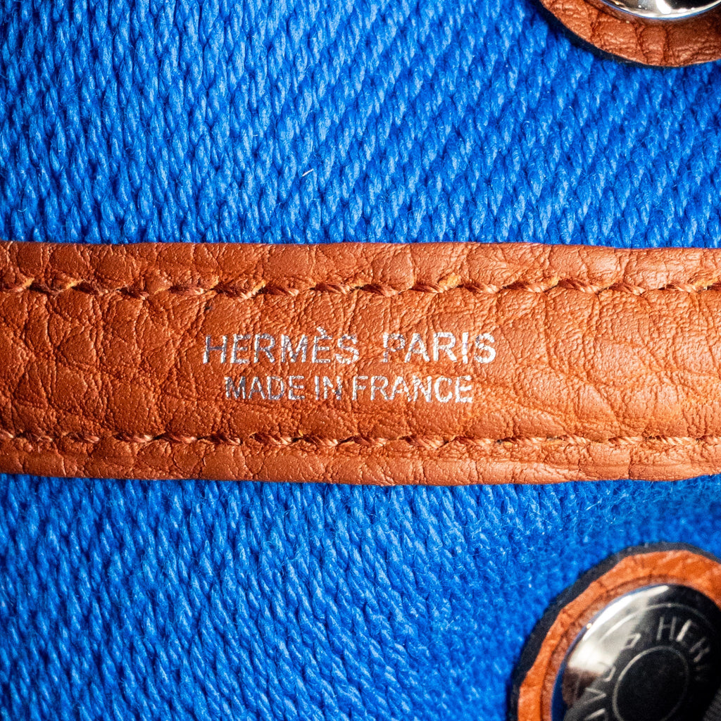 Hermes Garden Party 30 Negonda/Canvas Ecru-Bleu Bil/Cuivre SHW