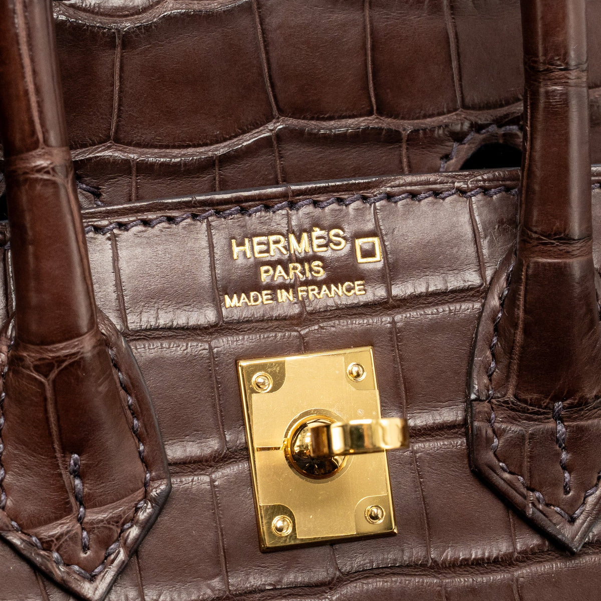 Hermes Birkin 20 Alligator Missippienssis Mat Havane GHW