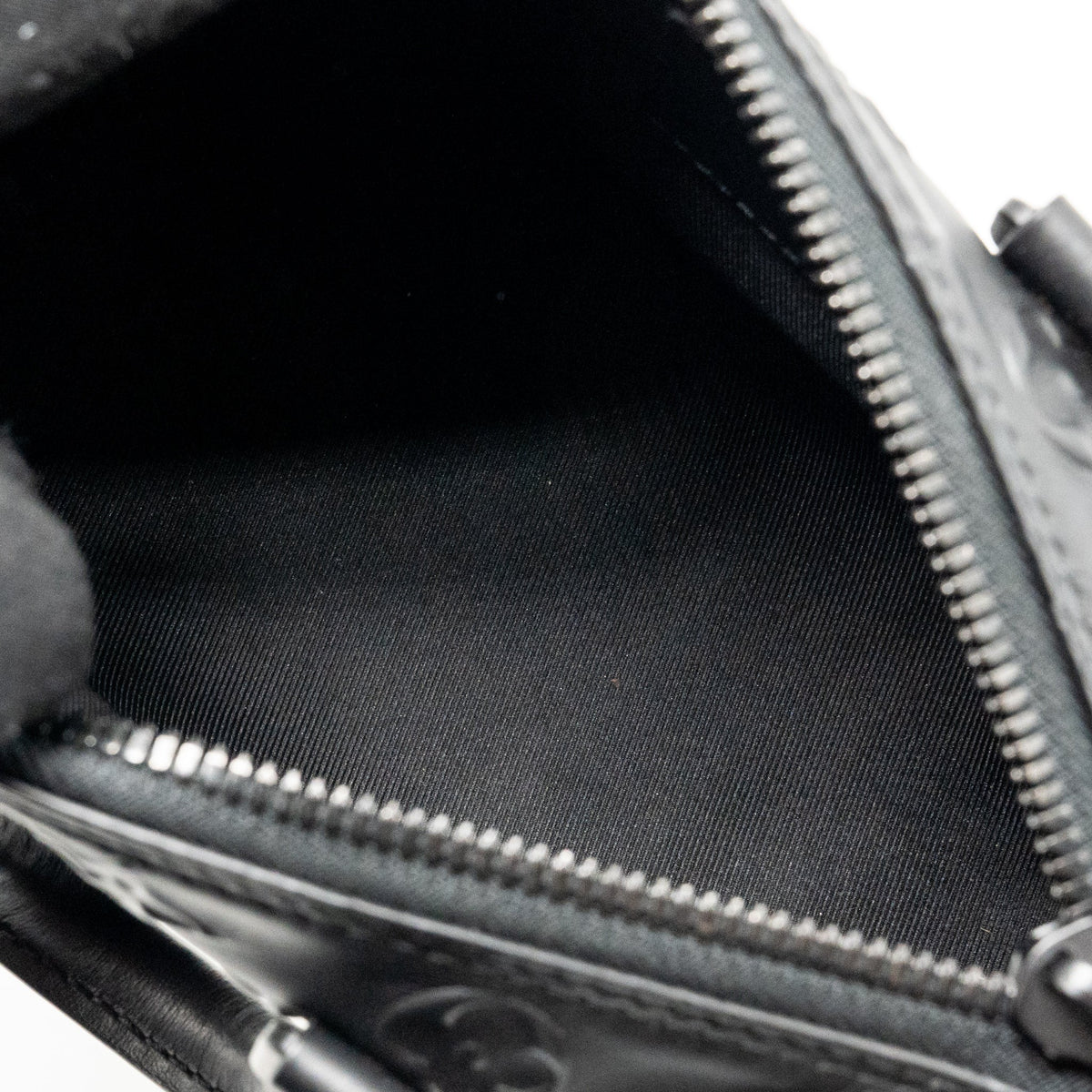 LOUIS VUITTON KEEPALL XS MONOGRAM SEAL COWHIDE LEATHER SO BLACK