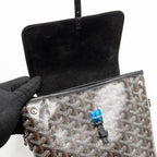 Goyard Mini Alpin backpack goyardline canvas / calfskin black SHW
