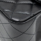CHANEL CLASSIC MINI SQUARE FLAP BAG LAMBSKIN BLACK LGHW (MICROCHIP)