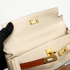 Hermes Kelly 25 Colormatic Swift Nata/Chai/Cuivre/Lime/Mauve Sylvestre GHW