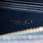 Chanel Medium CC Filigree Vanity Case Caviar Navy GHW