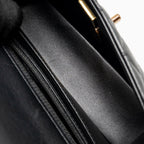 CHANEL MINI RECTANGULAR FLAP BAG LAMBSKIN BLACK RGHW (MICROCHIP)