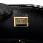 CHANEL MINI RECTANGULAR FLAP BAG LAMBSKIN BLACK RGHW (MICROCHIP)