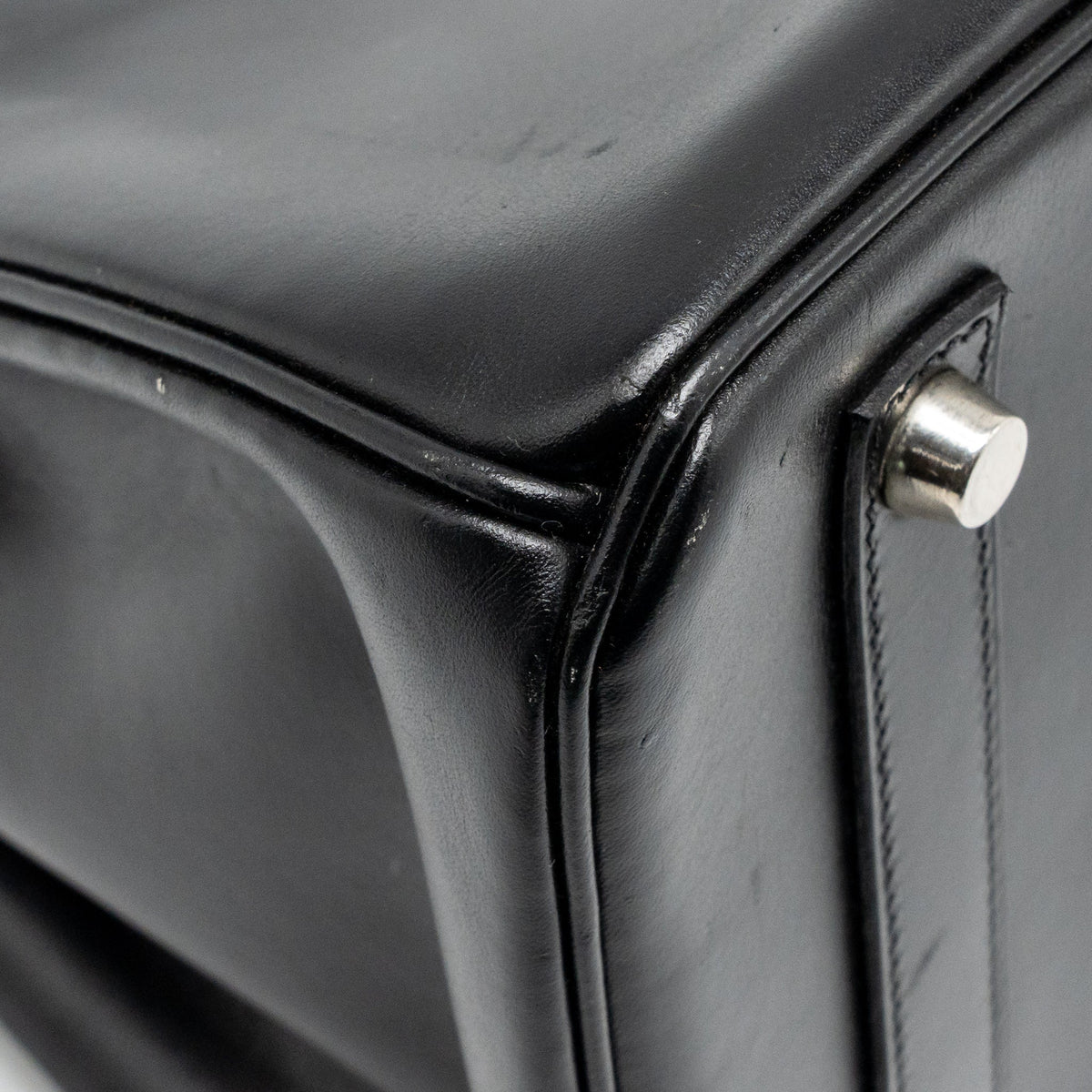 Hermes Birkin 35 Box Black SHW
