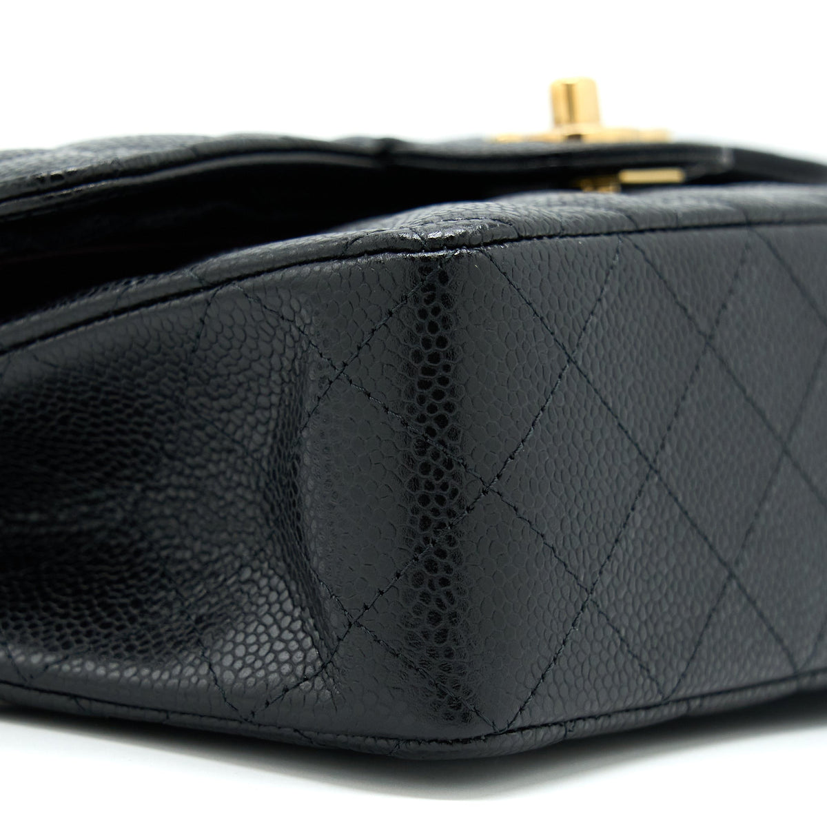CHANEL SMALL CLASSIC DOUBLE FLAP CAVIAR BLACK GHW (MICROCHIP)