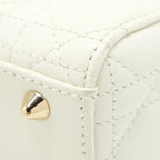 DIOR SMALL LADY DIOR LAMBSKIN WHITE LGHW