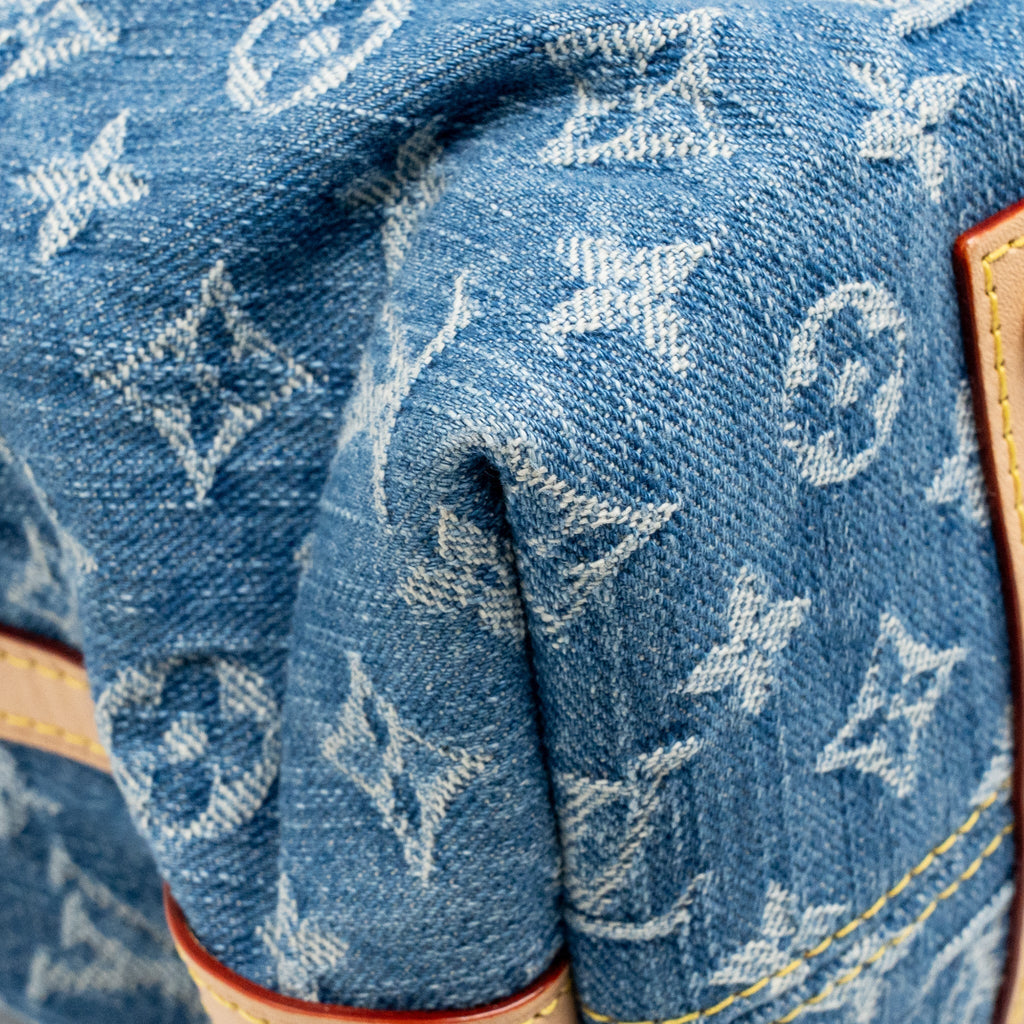 LOUIS VUITTON CARRYALL MM MONOGRAM DENIM BLUE GHW