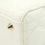 DIOR SMALL LADY DIOR LAMBSKIN WHITE LGHW