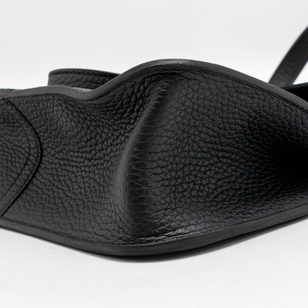 Hermes Halzan 25 Clemence Black GHW