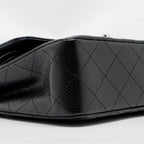 CHANEL SMALL CLASSIC DOUBLE FLAP BAG CAVIAR BLACK SHW