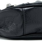 BALENCIAGA LE CAGOLE XS SHOULDER BAG ARENA LAMBSKIN BLACK SHW