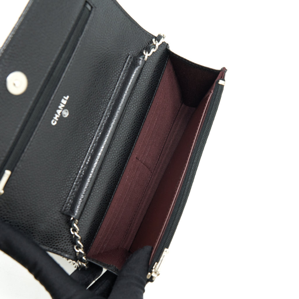 CHANEL CLASSIC WALLET ON CHAIN CAVIAR BLACK SHW